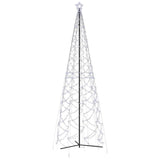 Christmas Cone Tree Cold White 1400 LEDs 160x500 cm - Front View