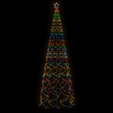 Christmas Cone Tree Colourful 1400 LEDs 160x500 cm - Side View