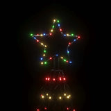 Christmas Cone Tree Colourful 1400 LEDs 160x500 cm - Top-Down View