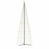 Christmas Cone Tree Warm White 1400 LEDs 160x500 cm - Front View