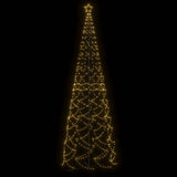 Christmas Cone Tree Warm White 1400 LEDs 160x500 cm - Side View