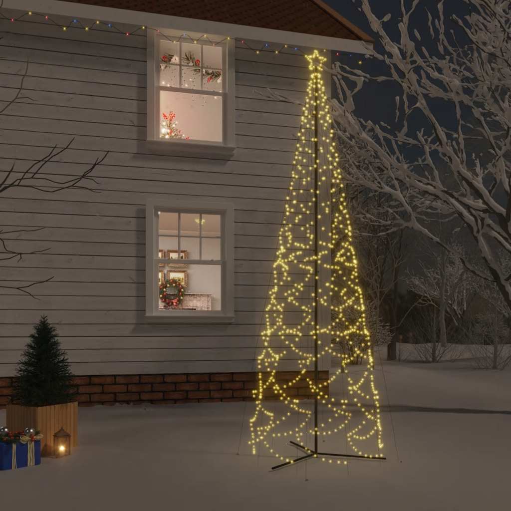 Christmas Cone Tree Warm White 1400 LEDs 160x500 cm