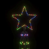 Christmas Cone Tree Colourful 3000 LEDs 230x800 cm - Top-Down View
