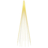 Christmas Tree on Flagpole Warm White 732 LEDs 500 cm - Front View
