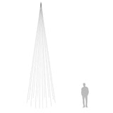 Christmas Tree on Flagpole Warm White 1134 LEDs 800 cm - Low Angle