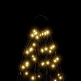 Christmas Tree on Flagpole Warm White 500 LEDs 300 cm - Top-Down View