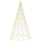 Christmas Tree on Flagpole Warm White 1400 LEDs 500 cm