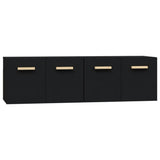 Wall Cabinets 2 pcs Black 60x36.5x35 cm Engineered Wood