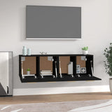 Wall Cabinets 2 pcs Black 60x36.5x35 cm Engineered Wood