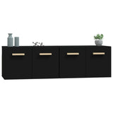 Wall Cabinets 2 pcs Black 60x36.5x35 cm Engineered Wood