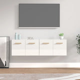 Wall Cabinets 2 pcs High Gloss White 60x36.5x35 cm Engineered Wood