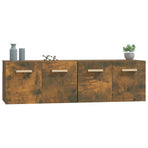 Wall Cabinets 2 pcs Smoked Oak 60x36.5x35 cm Engineered Wood