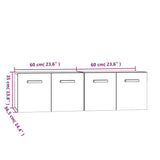 Wall Cabinets 2 pcs Smoked Oak 60x36.5x35 cm Engineered Wood