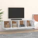 Wall Cabinets 2 pcs White 60x36.5x35 cm Engineered Wood