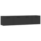 Wall Cabinets 2 pcs Black 60x36.5x35 cm Engineered Wood