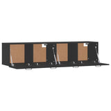 Wall Cabinets 2 pcs Black 60x36.5x35 cm Engineered Wood - 45-Degree Angle