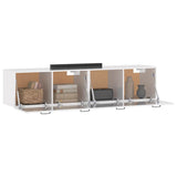 Wall Cabinets 2 pcs High Gloss White 60x 36.5x35 cm Engineered Wood