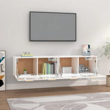 Wall Cabinets 2 pcs High Gloss White 80x35x36.5 cm Engineered Wood - Side View