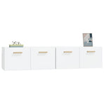 Wall Cabinets 2 pcs High Gloss White 80x35x36.5 cm Engineered Wood