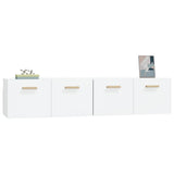 Wall Cabinets 2 pcs High Gloss White 80x35x36.5 cm Engineered Wood - Top-Down View