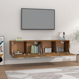 Wall Cabinets 2 pcs Smoked Oak 80x35x36.5 cm Engineered Wood - Side View
