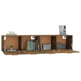 Wall Cabinets 2 pcs Smoked Oak 80x35x36.5 cm Engineered Wood - 45-Degree Angle