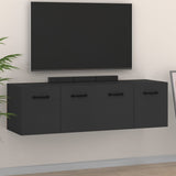 Wall Cabinets 2 pcs Black 80x35x36.5 cm Engineered Wood