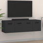Wall Cabinets 2 pcs Black 80x35x36.5 cm Engineered Wood