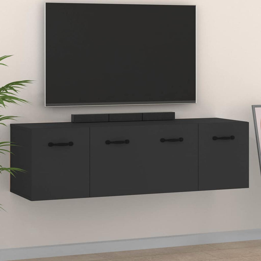 Wall Cabinets 2 pcs Black 80x35x36.5 cm Engineered Wood