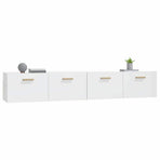 Wall Cabinets 2 pcs High Gloss White 100x36.5x35 cm Engineered Wood