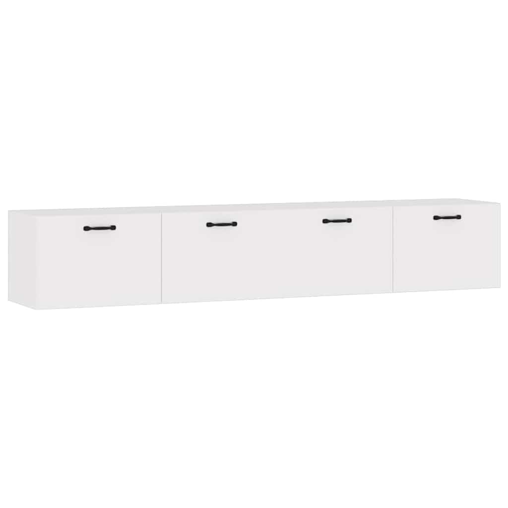 Wall Cabinets 2 pcs High Gloss White 100x36.5x35 cm Engineered Wood