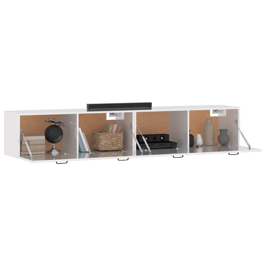 Wall Cabinets 2 pcs High Gloss White 100x36.5x35 cm Engineered Wood