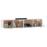 Wall Cabinets 2 pcs High Gloss White 100x36.5x35 cm Engineered Wood - Top-Down View