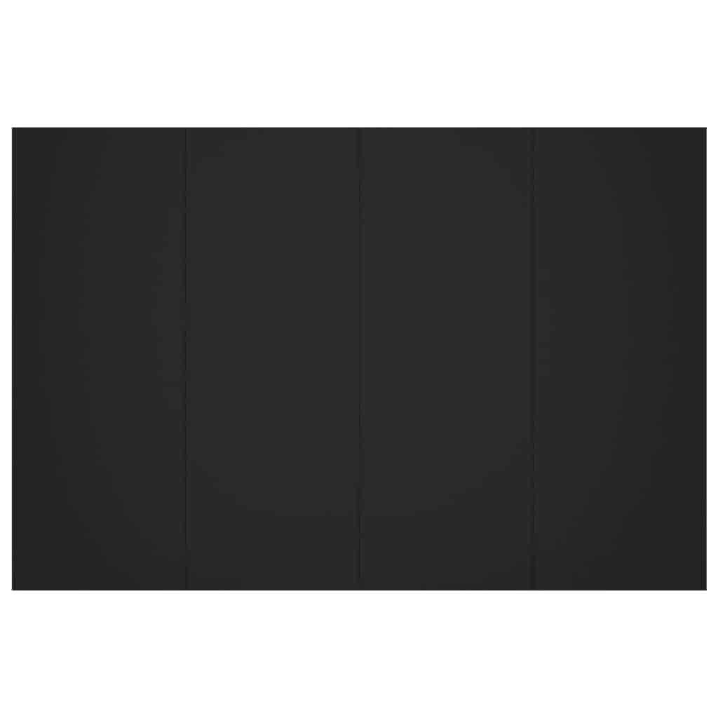 Bed Headboard with Cabinets Black Engineered Wood