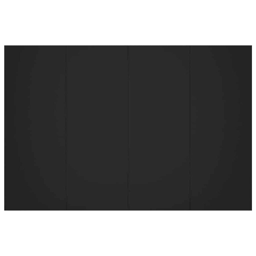 Bed Headboard with Cabinets Black Engineered Wood