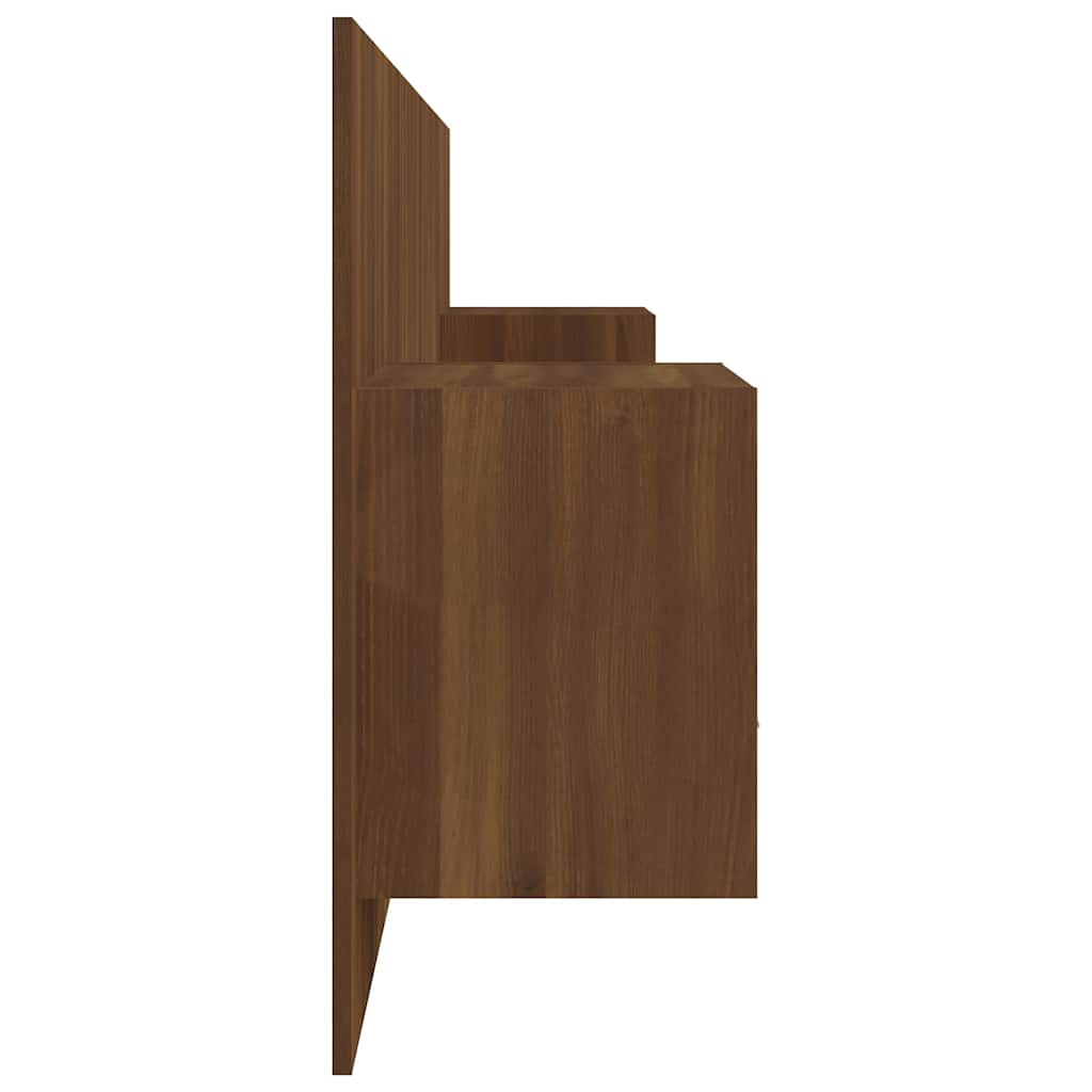 Bed Headboard with Cabinets Brown Oak Engineered Wood