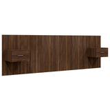 Bed Headboard with Cabinets Brown Oak Engineered Wood