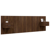Bed Headboard with Cabinets Brown Oak Engineered Wood