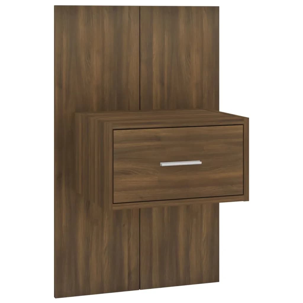 Bed Headboard with Cabinets Brown Oak Engineered Wood