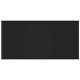 Bed Headboard with Cabinets Black Engineered Wood