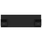 Bed Headboard with Cabinets Black Engineered Wood
