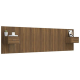 Bed Headboard with Cabinets Brown Oak Engineered Wood