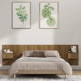 Bed Headboard with Cabinets Brown Oak Engineered Wood