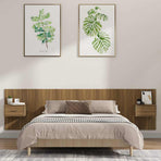 Bed Headboard with Cabinets Brown Oak Engineered Wood