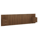 Bed Headboard with Cabinets Brown Oak Engineered Wood