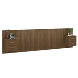 Bed Headboard with Cabinets Brown Oak Engineered Wood