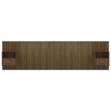 Bed Headboard with Cabinets Brown Oak Engineered Wood - Top-Down View
