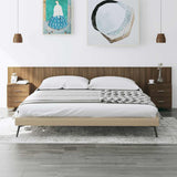 Bed Headboard with Cabinets Brown Oak Engineered Wood