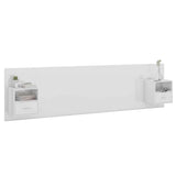 Bed Headboard with Cabinets High Gloss White Engineered Wood