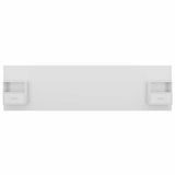 Bed Headboard with Cabinets High Gloss White Engineered Wood - Top-Down View